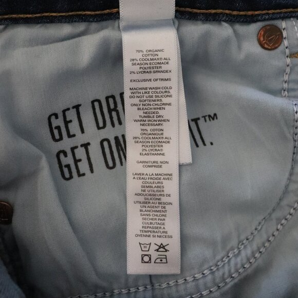 Du/er Performance 26x32 Straight Leg Slim 5-Pocket Blue Med-Wash Denim Jeans - Picture 13 of 14